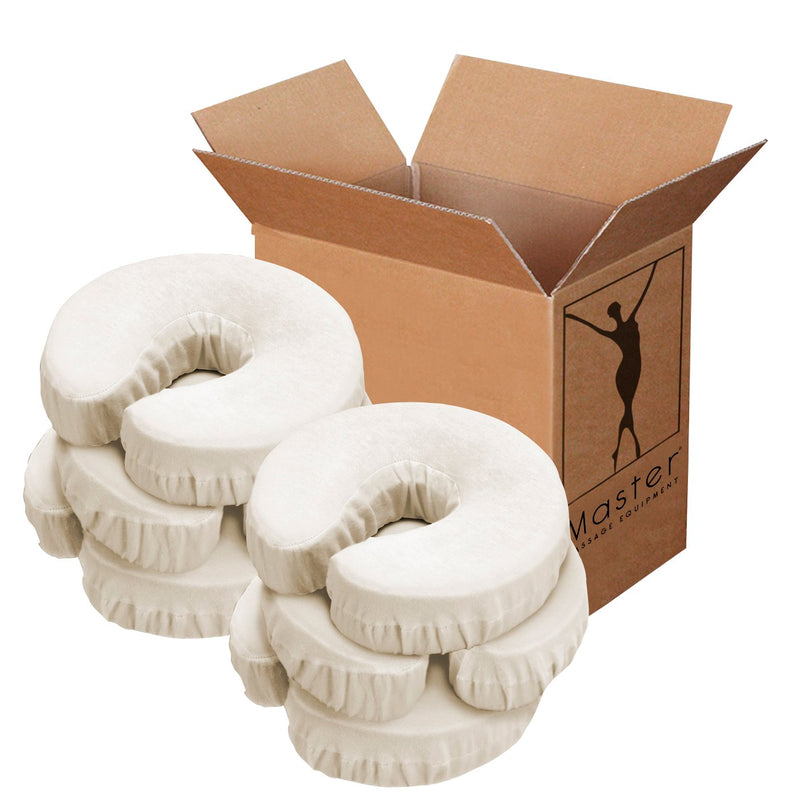 Master Massage Head Covers Washable 100% Cotton for Massage Table Headrest Neck Pillow 6 Pack Cream 6 Pieces - BeesActive Australia