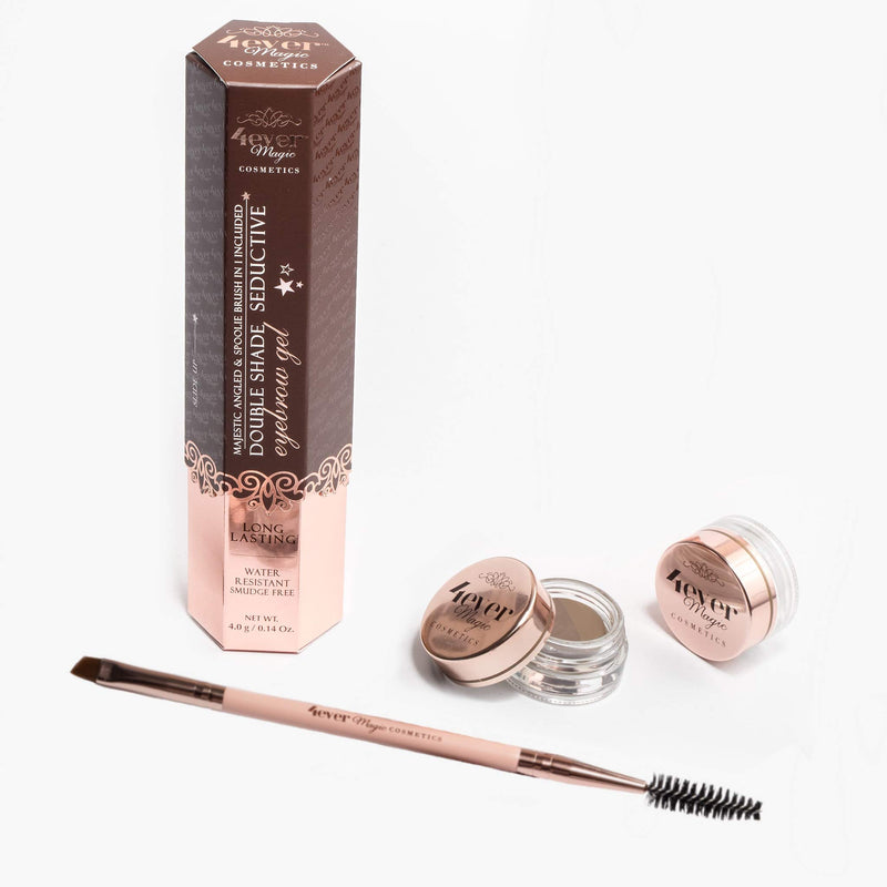 4ever Magic Cometics Double Shade Eyebrow Gel, Brush Included, Magic Dazzle Brown - BeesActive Australia