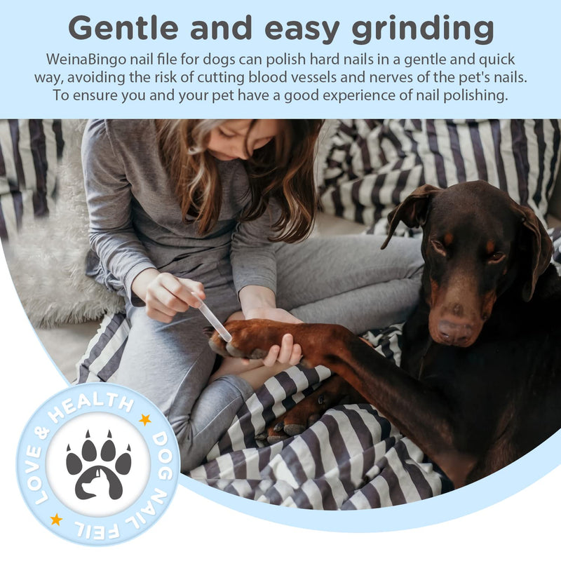 WeinaBingo Dog Nail File Paw Grooming, Gentle, Painless Pet Nail Filer for Claws and Paws, Ideal for Dogs, Cats, Birds - BeesActive Australia