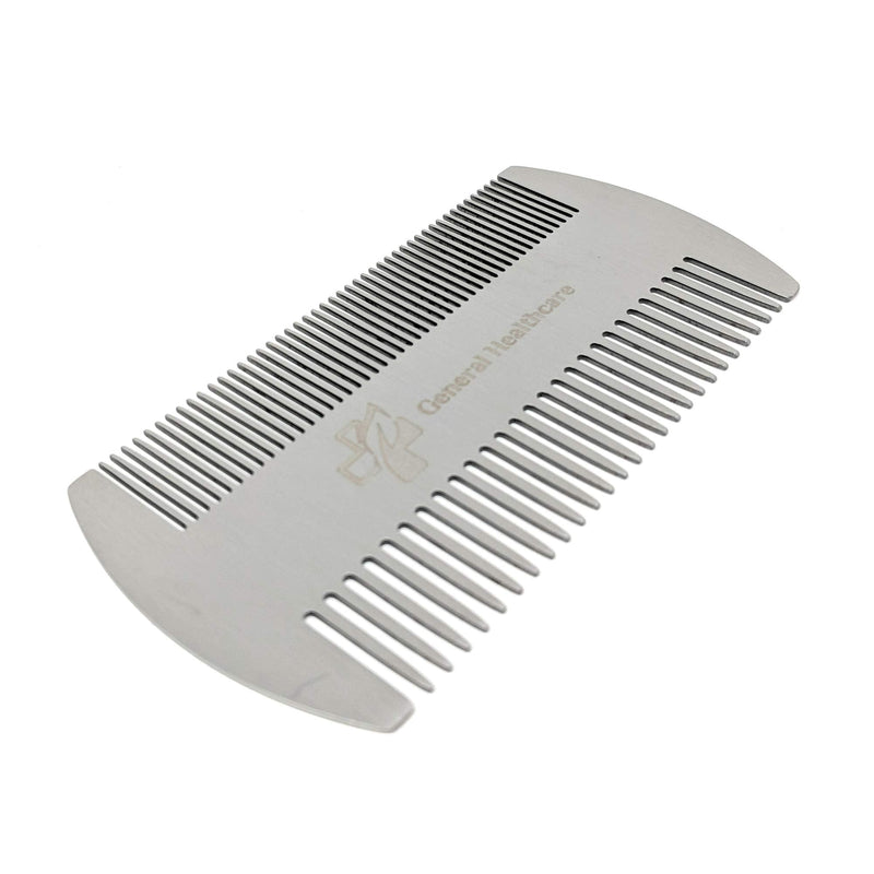 General Healthcare Metal Stainless Steel Hair Comb - Dual Action Lice, Hair, Beard - BeesActive Australia