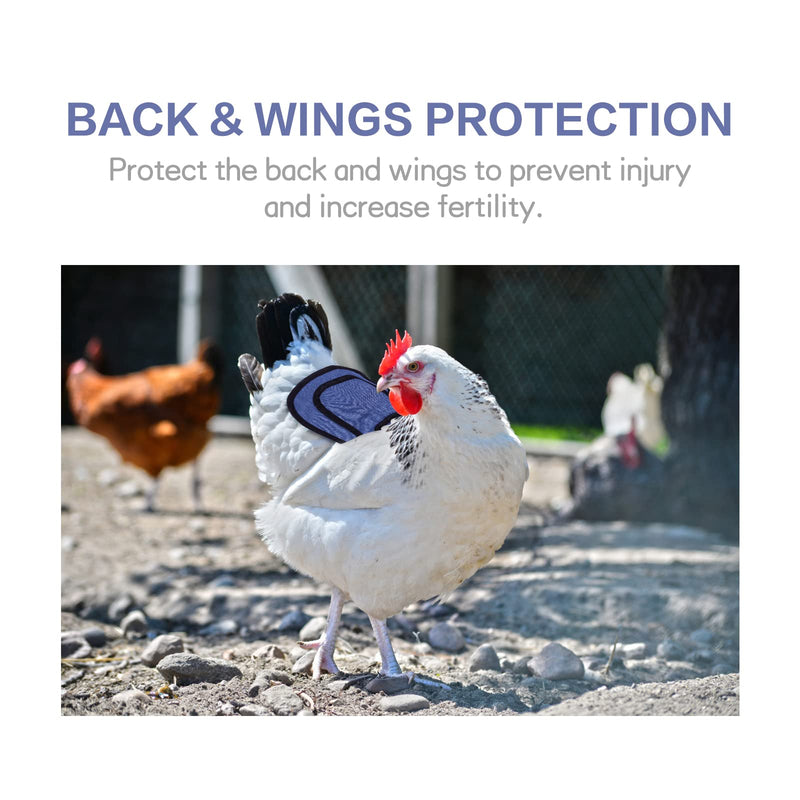2 Pieces Premium Chicken Saddles Feather Wing Protector Adjustable Straps Suit Small, Medium and Large Hens Birds Protector for Back and Sides - BeesActive Australia