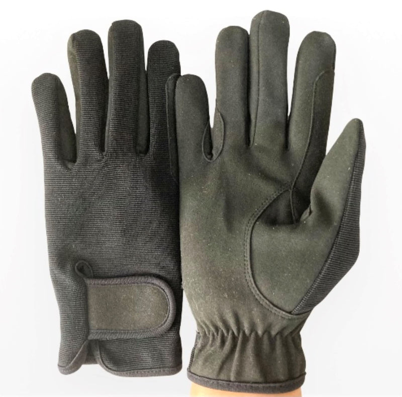 Ladies Equestrian Gloves All Sports Outdoor Sports Gloves Horse Riding (Black, XL) - BeesActive Australia
