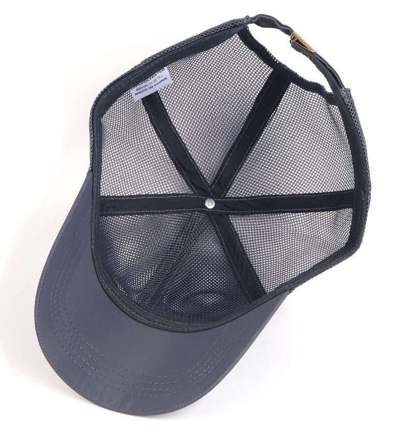 Zylioo XXL Oversize Baseball Mesh Cap,Breathable Cool Running Hat,Adjustable Summer Caps for Big Heads 21.5"-25.5" Grey One Size - BeesActive Australia