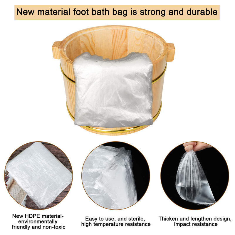 90 PCS Foot Tub Bags Disposable Foot Tub Liners Bath Basin Bag 25.5 x 21.6 Inch Large Size Foot Solk Bath Plastic Liners - BeesActive Australia