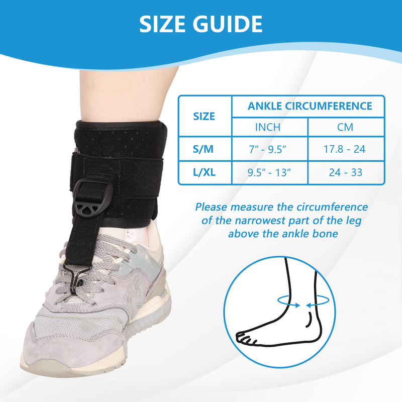 joingood AFO Foot Drop Brace, Adjustable Drop Foot Brace for Walking with Shoes, Soft Foot Up Brace for Achilles Tendon, Foot Dorsiflexed, Stroke, Ankle Foot Orthosis to Improve Walking Gait(L/XL) L/XL - BeesActive Australia