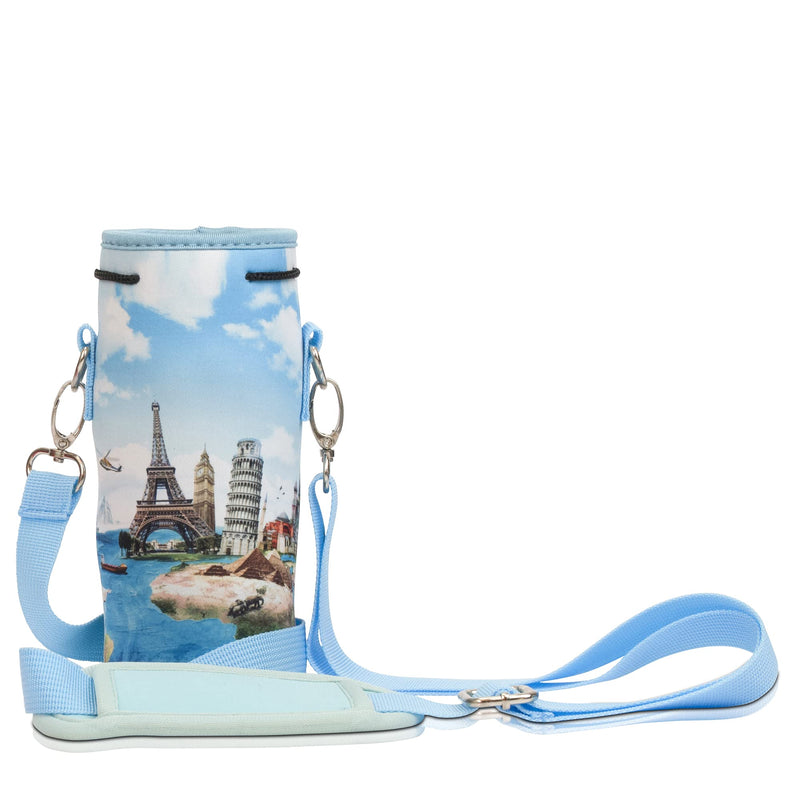 Made Easy Kit Neoprene Water Bottle Carrier Holder with Adjustable Shoulder Strap for Insulating & Carrying Water Container Canteen Flask Available in 5 Sizes 7 Wonders S (12oz-14oz) - BeesActive Australia