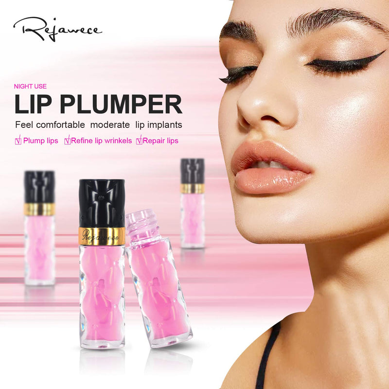 Lip Plumper Lip Gloss by Rejawece - Lip Plumping Balm Plumper Device Lipstick Treatment - Clear Lip Plump Gloss Lip Enhancer for Fuller & Hydrated Lips | Give Volume, Moisturize (Grape) Grape - BeesActive Australia