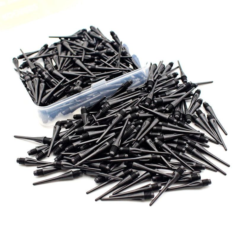 ROOBEEO 2BA Thread Plastic Tip Dart Points 300 Pack Soft Dart Tips Replacement Dart Accessories-Black - BeesActive Australia