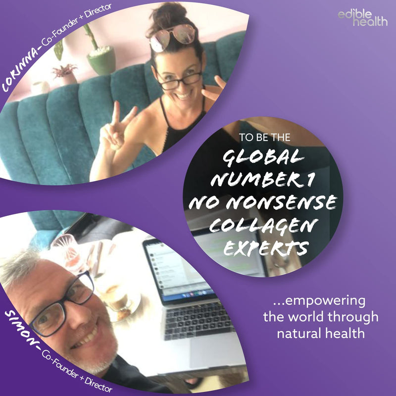 Edible Health - Hydrolysed Bovine Collagen Powder - Types 1 and 3, Protein Peptides, 18 Amino Acids - Paleo, Keto, Kosher, Halal - UK & EU Certified Supplement - 400g Pouch, 30-Day Supply - BeesActive Australia