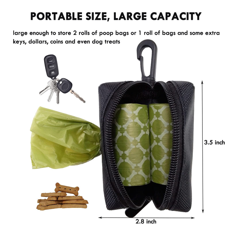 2 Pack Dog Poop Bag Holder, Poop Bag Holders for Leashes, CAKOVANO Pet Dog Waste Bag Dispenser Leash Attachment – Fits Any Dog Leash – Includes 2 Pack Poop Bag Dispenser & 4 Free Rolls of Poop Bags - BeesActive Australia