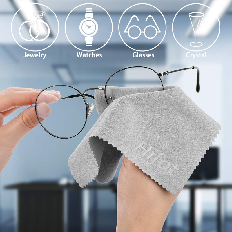 Hifot Microfiber Cleaning Cloth 12 Pack,Glasses Cleaning Cloth for Eyeglasses,Spectacles,Sunglasses, Camera Lenses, iPad,Tablets, Phones,LCD Screens and Delicate Surfaces-5.7"/14.5cm * 6.9"/17.5cm Multicolore-12 Pcs - BeesActive Australia