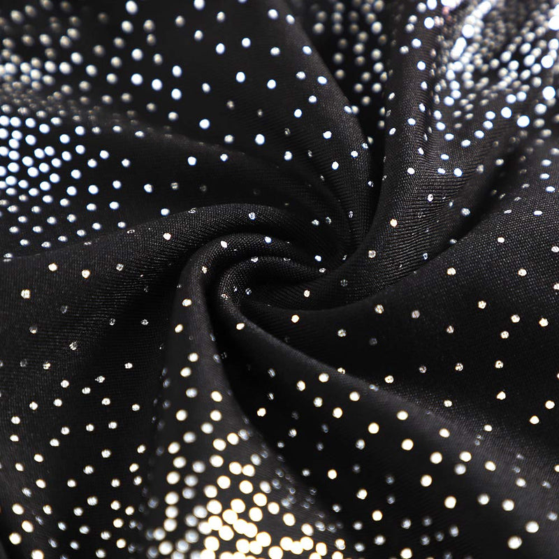 Long Sleeve Leotards for Girls Gymnastics Ballet Dance Outfit Sparkle Stars Black Blue Black With Blue 2-3T - BeesActive Australia