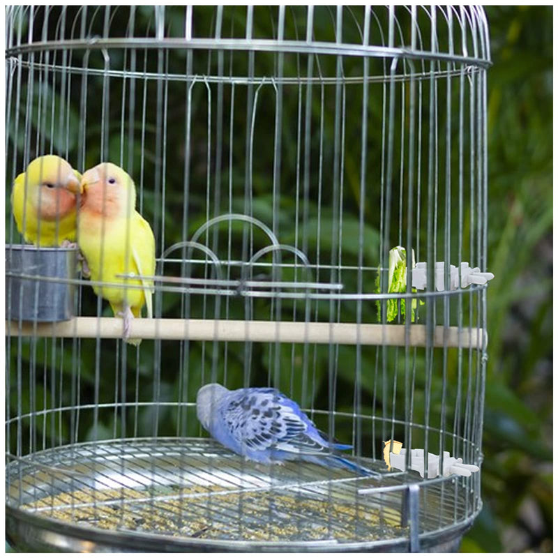 WishLotus Bird Cage Feeding Clips, 4 PCS Plastic Durable Parrot Fruit Vegetable Clips Mini Bird Cage Feeder for Pet Birds and Parrot Feeding Bird Cage Accessories A - BeesActive Australia