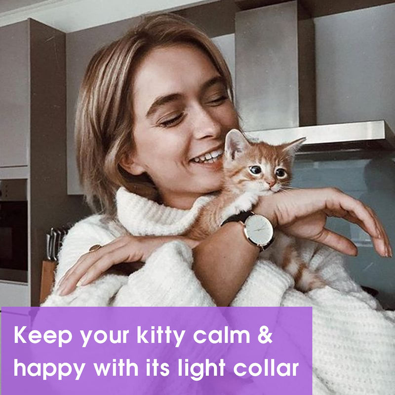 4 Pack Cats Calming Collar, Cat Anxiety Relief with Pheromones, Waterproof Calm Collar Size Up to 15 Inches (4 Pack Cats Collar+4 Pendants) - BeesActive Australia