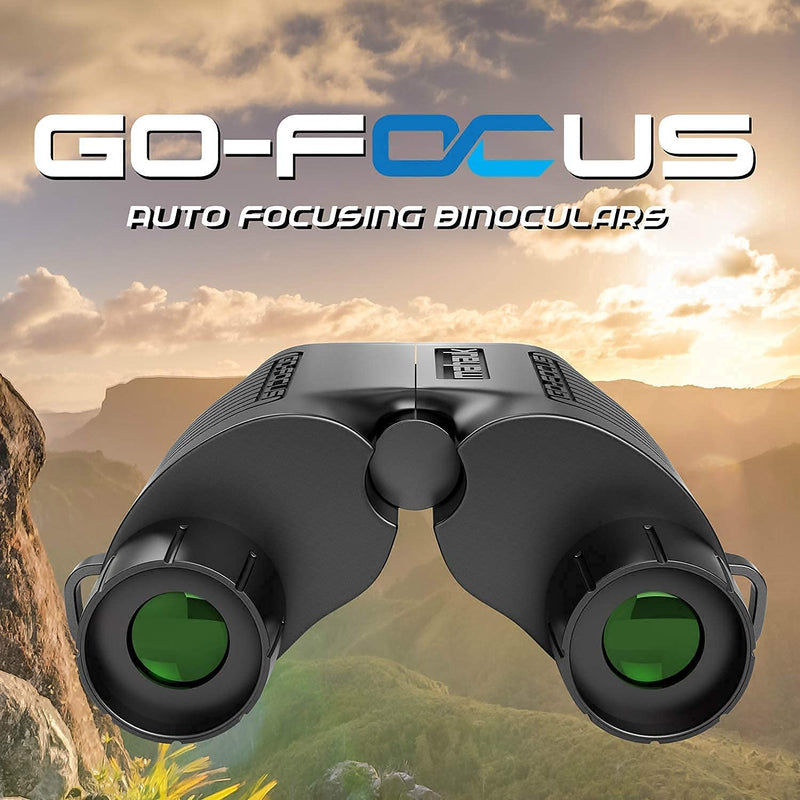 Go-Focus Compact Binoculars for Adults & Kids | Small Travel Binoculars For Bird Watching & Hunting | 10x25 BAK4 Prism | Lightweight & Waterproof | Carry Case & Neck Strap | Range 20m - 1000m | Mahauk - BeesActive Australia
