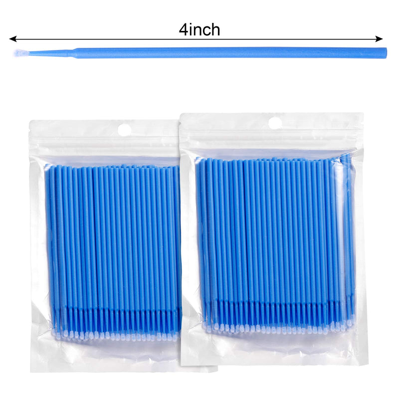 GoWorth 500Pcs Durable Micro Disposable Eyelash Extension Individual Applicators Mascara Brush for Make up and Clean and Compatible and Eyelash Dedicated (Blue) Blue - BeesActive Australia