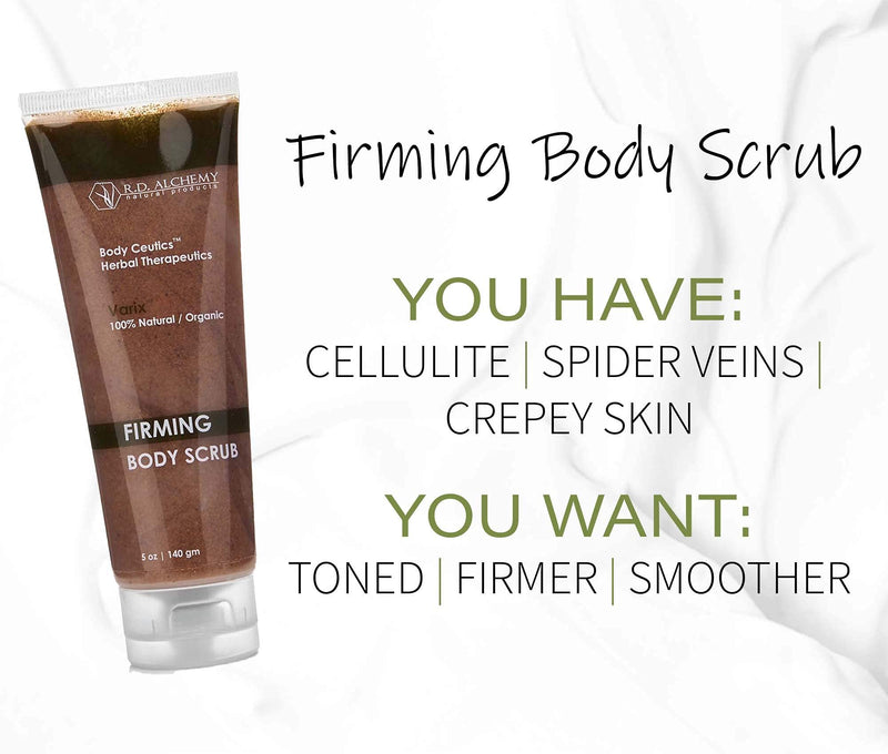 100% Natural & Organic Firming Body Scrub for Cellulite, Crepey Skin, Spider Veins, Varicose Veins. Firming Herbal Extracts Tighten & Firm Loose, Sagging Skin for Smooth Texture & Less Visible Veins. - BeesActive Australia