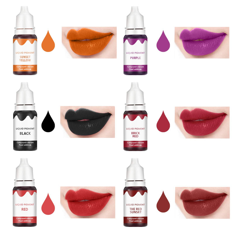 Ownest 12 Colors Lipstick Liquid Pigment Set,DIY Lip Gloss Pigment Cosmetic Dye,Edible Coloring Pure Plant Pigment(Only for Lip Gloss Base)-Set A Set A - BeesActive Australia
