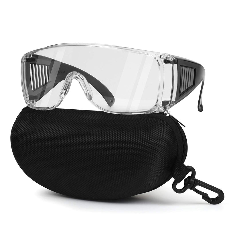 Shooting Glasses Over Eyeglasses with Case, LaneTop AntiFog Safety Goggles OTG Clear Lens - BeesActive Australia