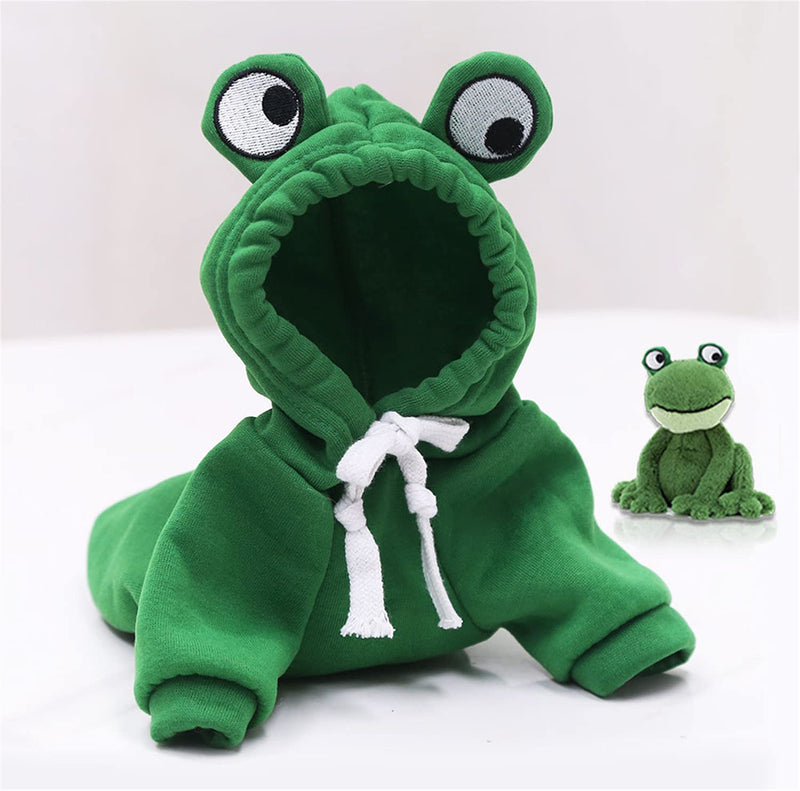Frieyss Cute Green Dog Hoodie Clothes Costume Dog Fleece Sweater for Dogs Puppy Coat Dog Warm Clothe X-Large - BeesActive Australia