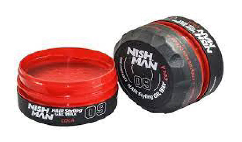 Nish Man Cola Aqua Wax Series Water Based Men’s Hair Styling Natural Shine Strong Hold Nishman Gel Wax 150 ml (09 Cola) - BeesActive Australia