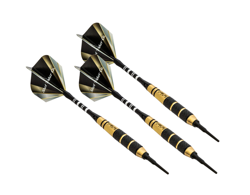 [AUSTRALIA] - SHOT TAKER CO. EST. 2017 Soft Tip Darts Set D- Professional Darts with Customizable Configuration, Aluminum and Plastic Shafts, O-Rings, Flights, Dart Tool, 50 pc Extra 2BA Tips, Gift Case 