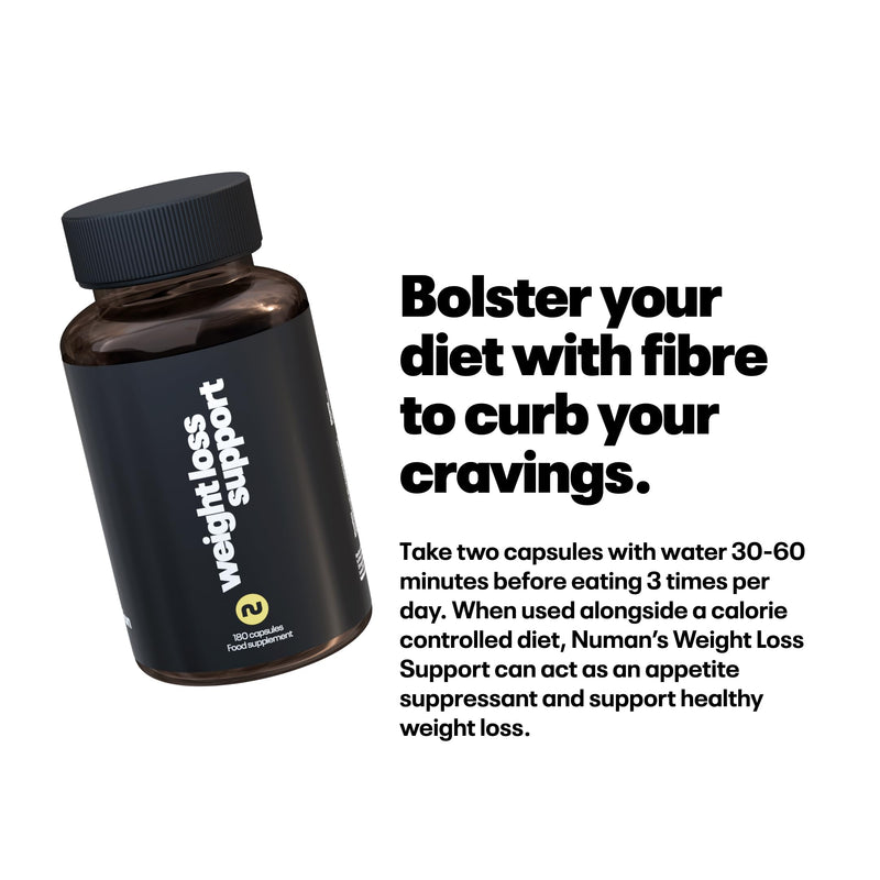 Numan Weight Loss Support | Glucomannan Capsules, Popular Appetite Suppressants for Aiding Weight Loss | Suitable for Vegetarians & Vegans | 180 Capsules per Bottle | Made in The UK - BeesActive Australia