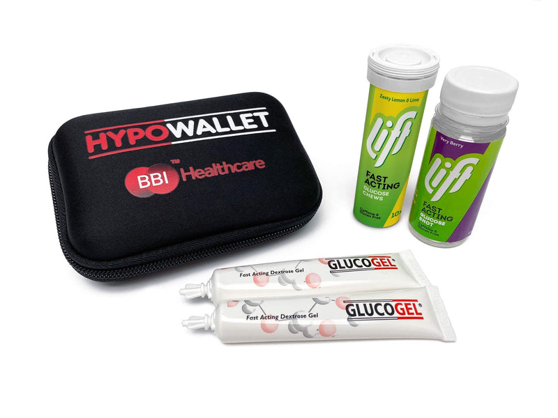 Hypowallet Hypo Wallet Contains Gluco Tabs, Gluco Juice & Gluco Gel, Fast Acting Glucose1 Units - BeesActive Australia