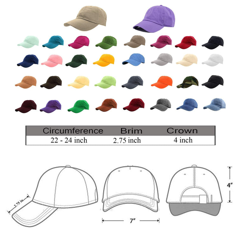 Gelante Baseball Caps Dad Hats 100% Cotton Polo Style Plain Blank Adjustable Size White - BeesActive Australia