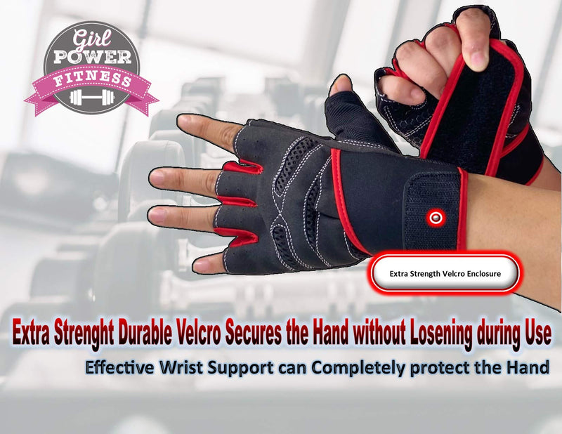 RedFox Workout Glove for Women with Wrap Around Wrist Support and HoneycombX Grip for Gym, Workouts, Exercise, Fitness, Training, & Weightlifting Made with Micro Fibers and Spandex X-Large - BeesActive Australia