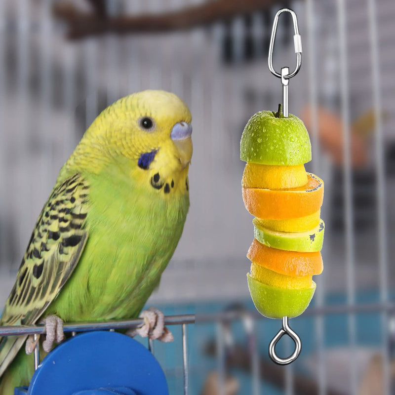 Bird Cage Food Holder Parrot Fruit Vegetable Skewer Bird Cage Feeder Foraging Toy for Parakeet Budgie Macaw - BeesActive Australia