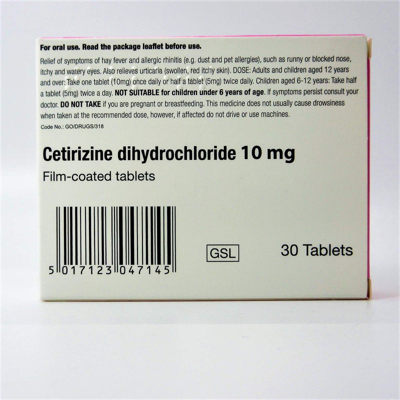 360 x 10mg Cetirizine - One a Day hay Fever and Allergy Relief Tablets (12x30 Tablets) - BeesActive Australia