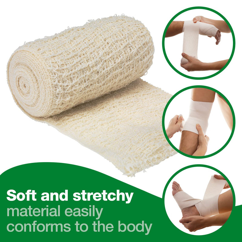 Safety First Aid Group Crepe Cotton Bandages 7.5 x 4.5 m (Pack of 6) Single 7.5 cm x 4.5 m (Pack of 6) - BeesActive Australia
