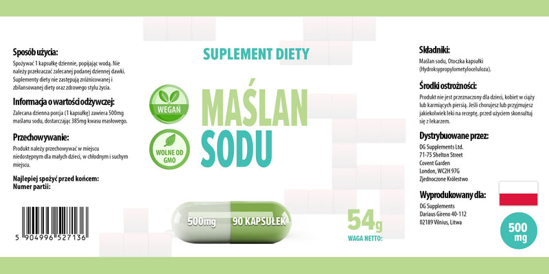 Hepatica Sodium Butyrate 500mg 90 Vegan Capsules 385mg Butyric Acid, 3rd Party Lab Tested, High Strength Supplement, Gluten and GMO Free - BeesActive Australia