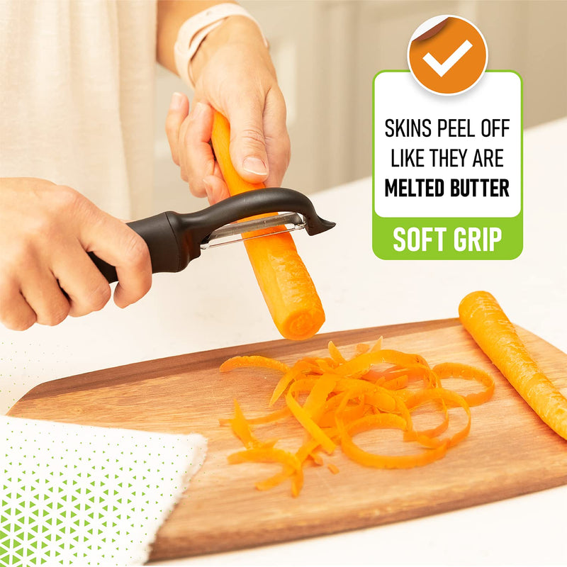 Spring Chef Premium Swivel Vegetable Peeler, Black 1 - BeesActive Australia