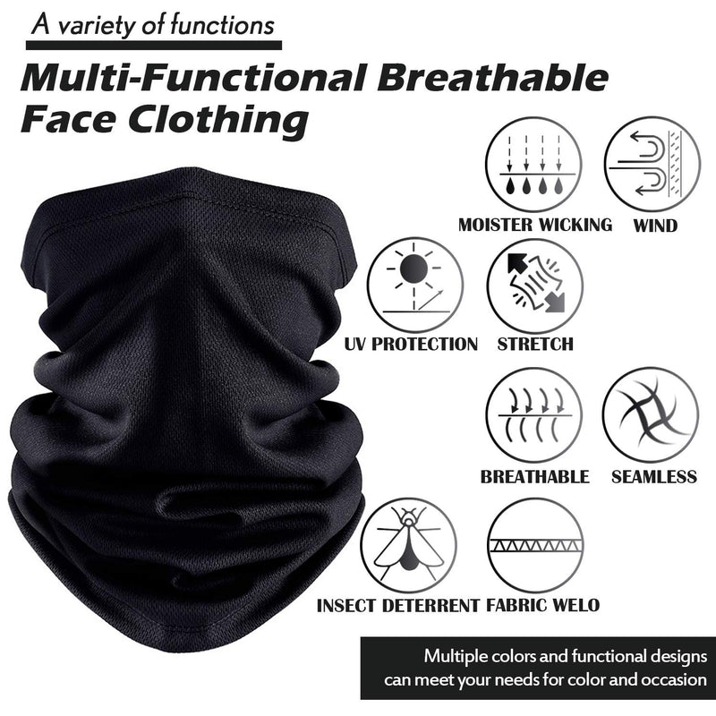 [AUSTRALIA] - 6 Pieces Summer Face Cover UV Protection Neck Gaiter Scarf Sunscreen Breathable Bandana One Size 