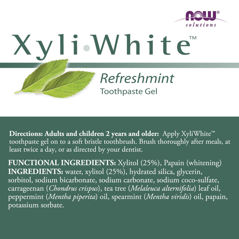 NOW Xyliwhite Refreshmint Toothpaste Gel 181 g (Pack of 1) - BeesActive Australia