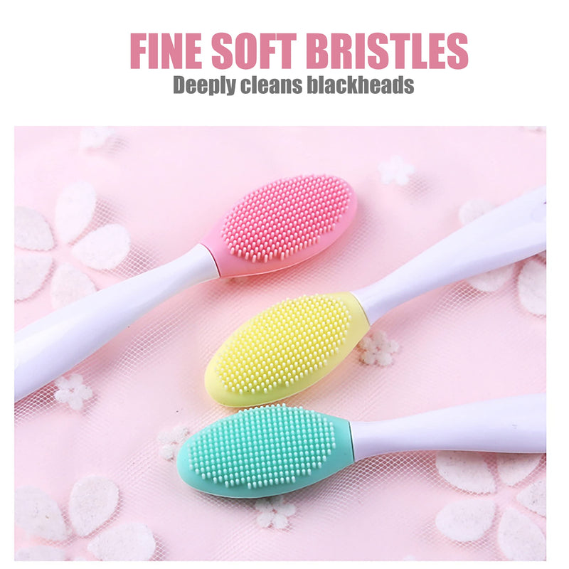 10 Pieces Lip Scrub Brush Silicone Exfoliating Colorful Lip Scrubber Double-Sided Soft Lip Brush for Lip Skin Smoothing Cleaning Lip Makeup Tools - BeesActive Australia