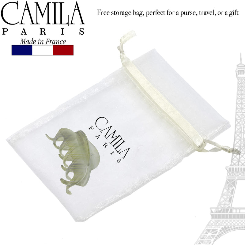Camila Paris CP3217 French Hair Clip for Women for Thick Volume Hair, Large Gray, Girls Hair Claw Clips Jaw Fashion Styling Hair Accessories for Women, Strong Hold No Slip Grip, Made in France - BeesActive Australia