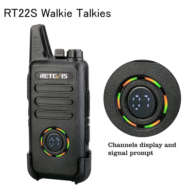 [AUSTRALIA] - Retevis RT22S Walkie Talkies Rechargeable VOX 22 Channel Alarm Lock Channel Signal Display Two Way Radio for Adults(2 Pack) 