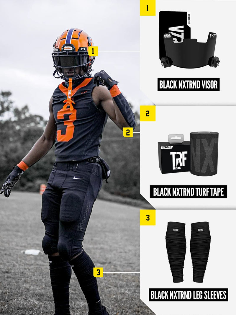 Nxtrnd TRF Turf Tape Football, Extra Wide Kinesiology Tape, Protects from Turf Burn (Black) Black - BeesActive Australia