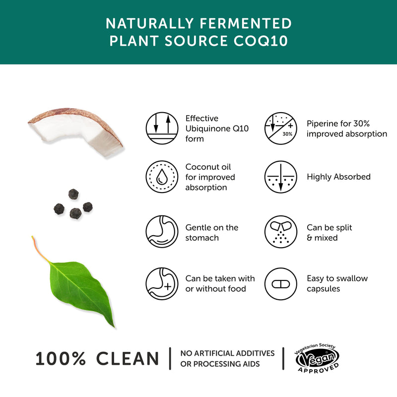 Coenzyme Q10 � Together Health � Ubiquinone CoQ10 � Naturally Fermented 95% Piperine � Vegan Friendly � Made in The UK � 30 Vegecaps - BeesActive Australia