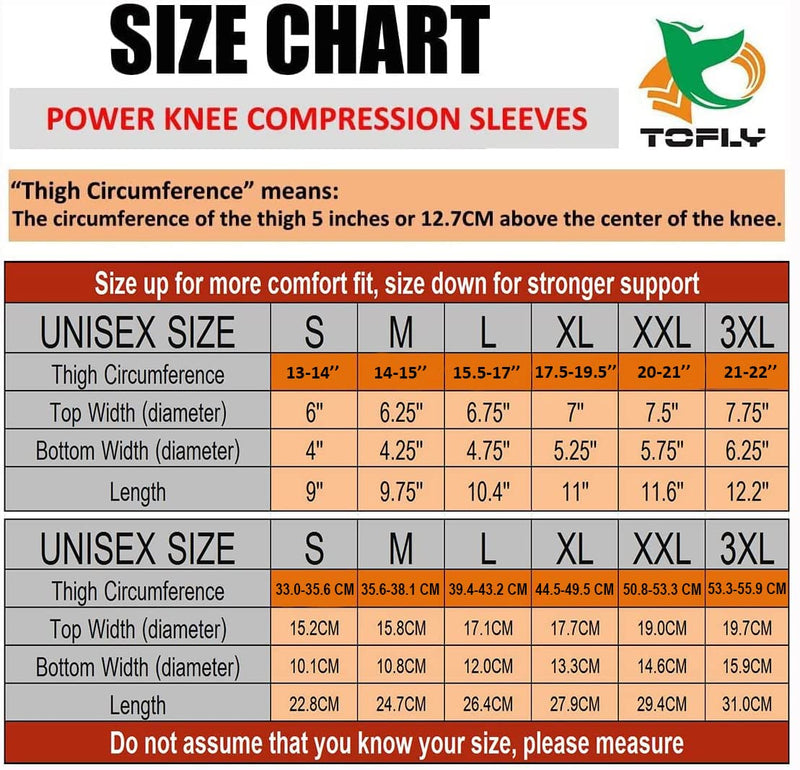 TOFLY® Knee Sleeves, 1 Pair, Could Be Worn Under Pants, Lightweight Knee Compression Sleeves for Men Women, Knee Brace Support for Joint Pain Relief, Arthritis, ACL, MCL, Sports, Injury Recovery L: 15.5in - 17in (Measured 5in above knee) 1 Pair Beige - BeesActive Australia