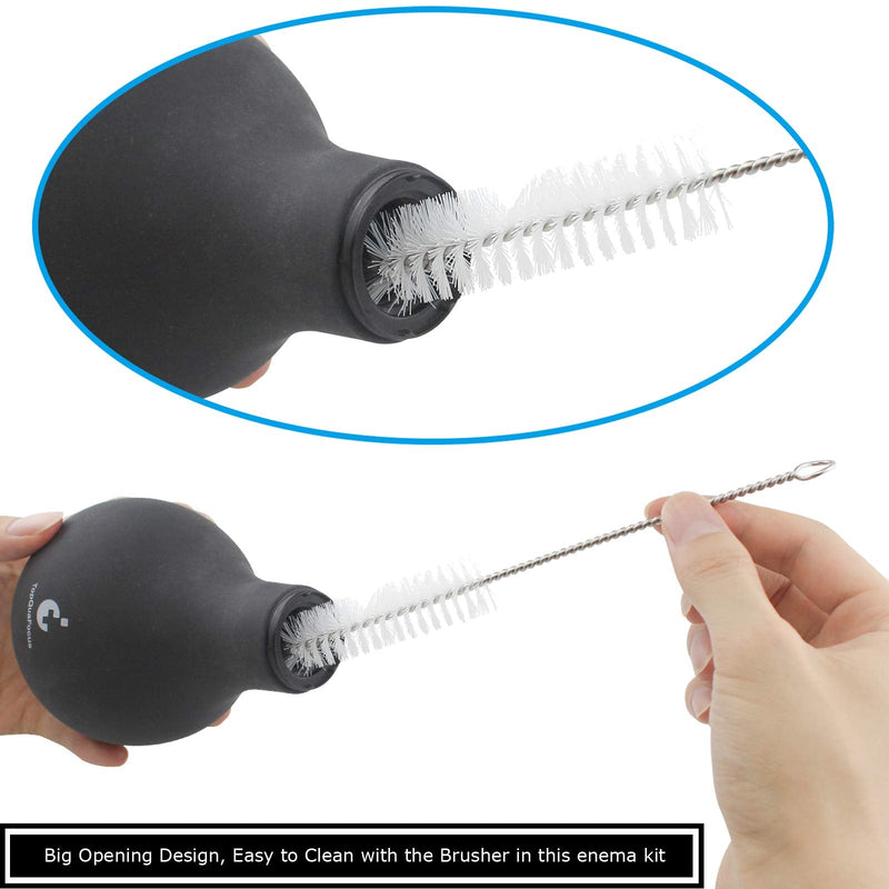 TopQuaFocus 320ml Enema Bulb Kit Anal Douche Bulb kit for Man Woman Cleaning Douche Bulb Men(320ML, Black) - BeesActive Australia