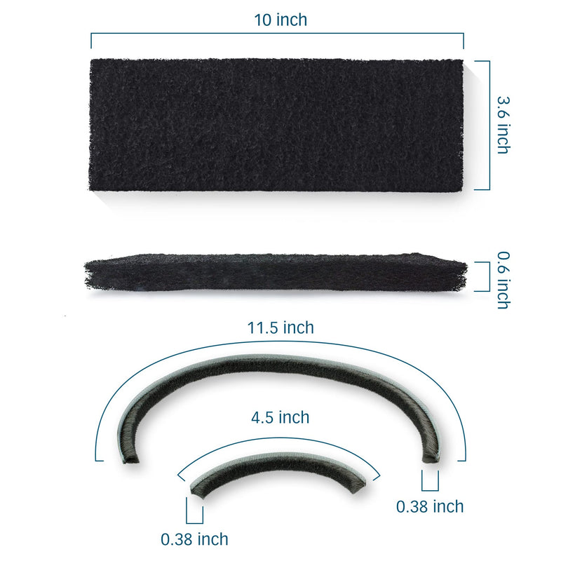 PET STANDARD Replacement Carbon Filters & 1 Replacement Seal Strip Set Compatible with Litter-Robot 3® Self-Cleaning Cat Litter Box, Pack of 10 - BeesActive Australia
