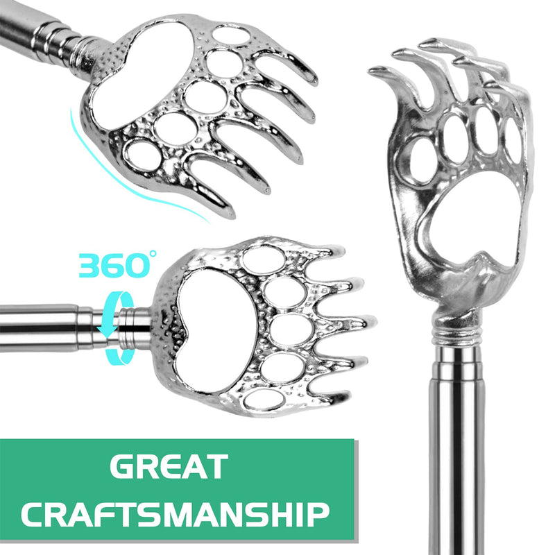 Back Scratcher for Men Women, HOFASON Bear Claw Telescopic Scratcher Back Massager Tool, Stocking Fillers Novelty Idea Gifts Extendable Back Scratcher Eliminating Back Itching Scratcher (3 Pack) Black - BeesActive Australia