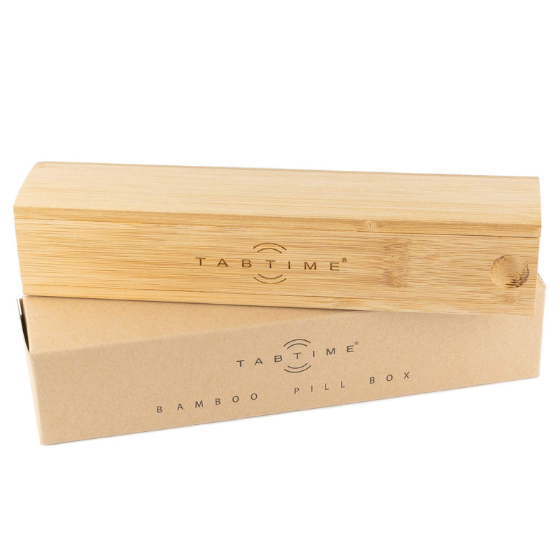 TabTime Bamboo Weekly Pill Box, 7 Day Pill Organiser, Perfect for Vitamins, Pills and Supplements - BeesActive Australia