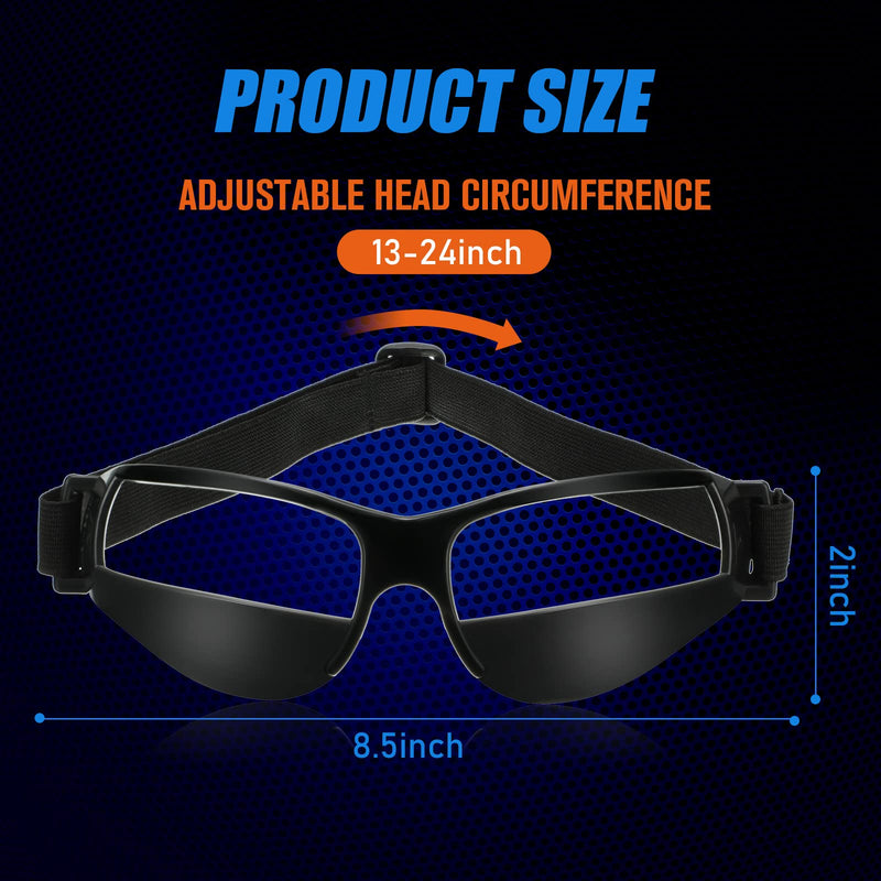 3 Pack Sports Dribble Specs Basketball Black Goggles Dribbling Aids Adjustable Dribbling Glasses Basketball Training Equipment for Youth Kids Teenagers Adult Player - BeesActive Australia
