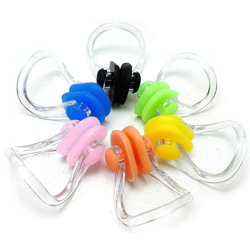 Zooshine BRBD Set of 6 Waterproof Silicone Swimming Nose Clip Plugs for Adults Children Age 7+ (6 Pack) - BeesActive Australia