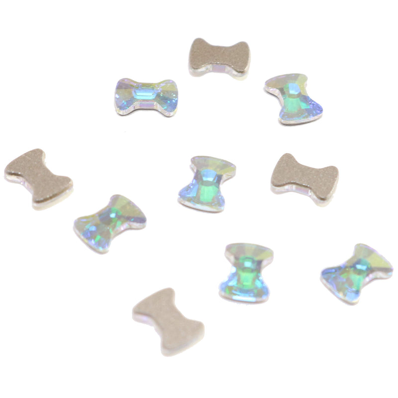 Swarovski 2858 Bow Tie Flatbacks Crystals Nail Art Rhinestones, 6x4.5mm Crystal AB- 10 Pieces - BeesActive Australia
